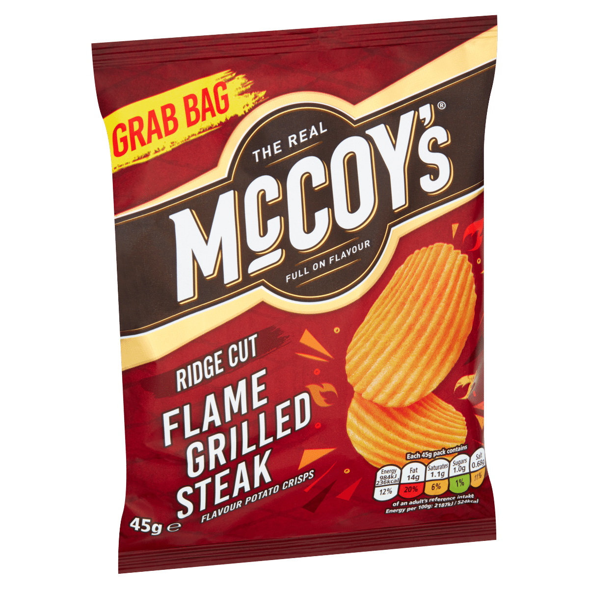 McCoy’s Flame Grilled Steak Flavour Potato Crisps 45g