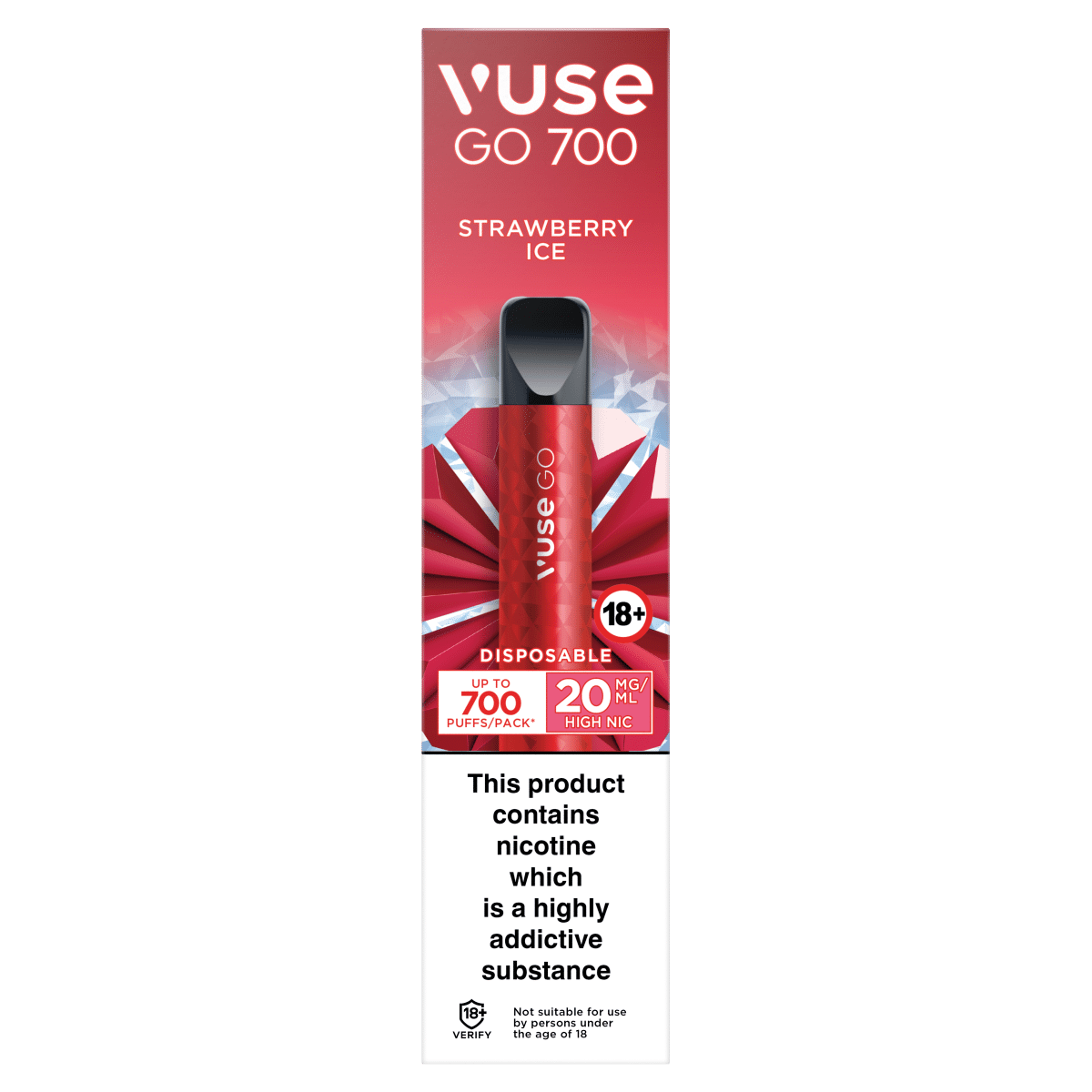 Vuse Go 700 Strawberry Ice Disposable 10mg/ml