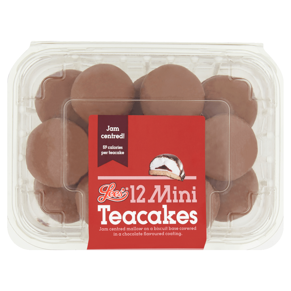 Lees 12 Mini Teacakes 168g