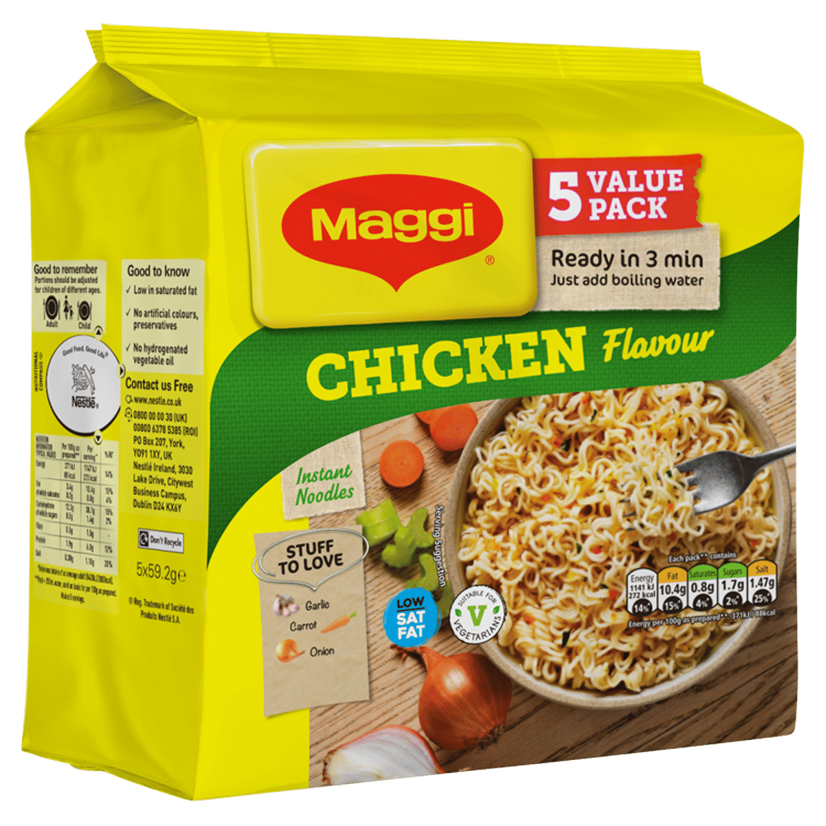 MAGGI 3 Minute Instant Noodles Chicken Flavour 5 x 59g