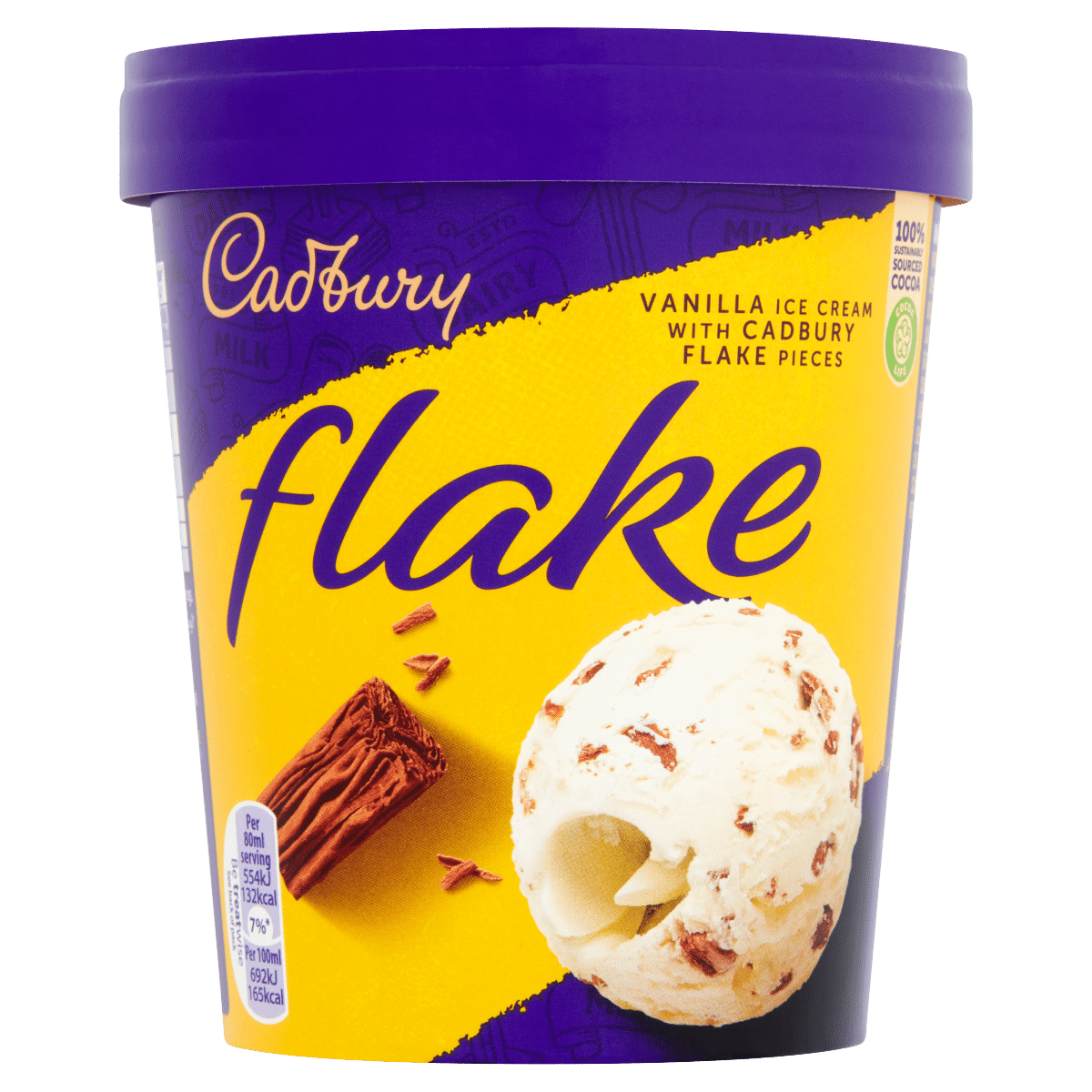Cadbury Flake 99 Ice Cream Tub 480ml