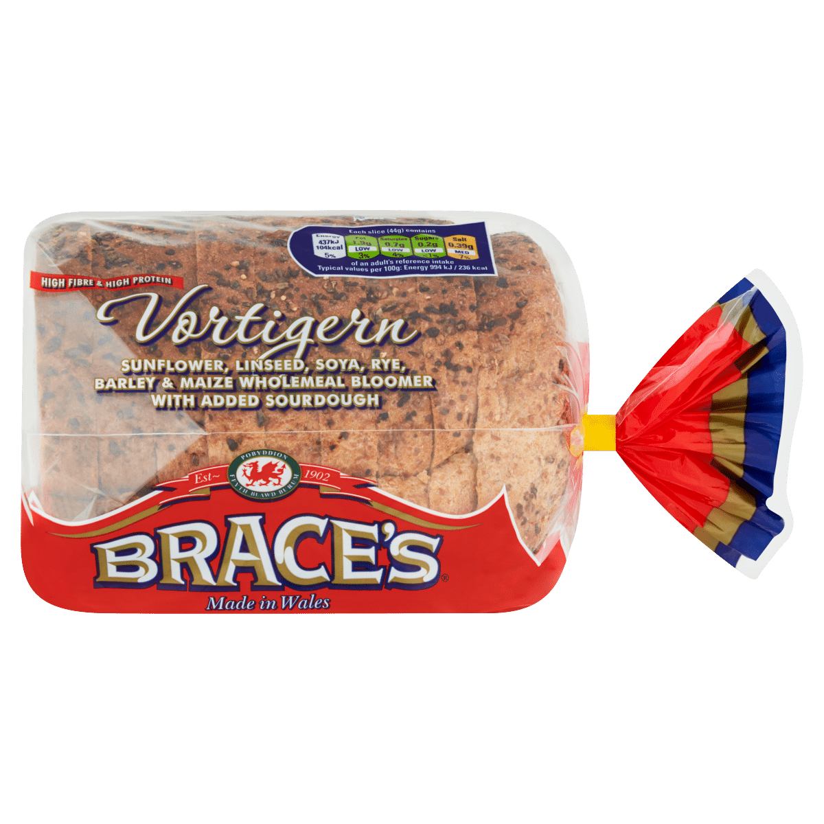 Brace’s Vortigern Wholemeal Bloomer with added Sourdough 400g