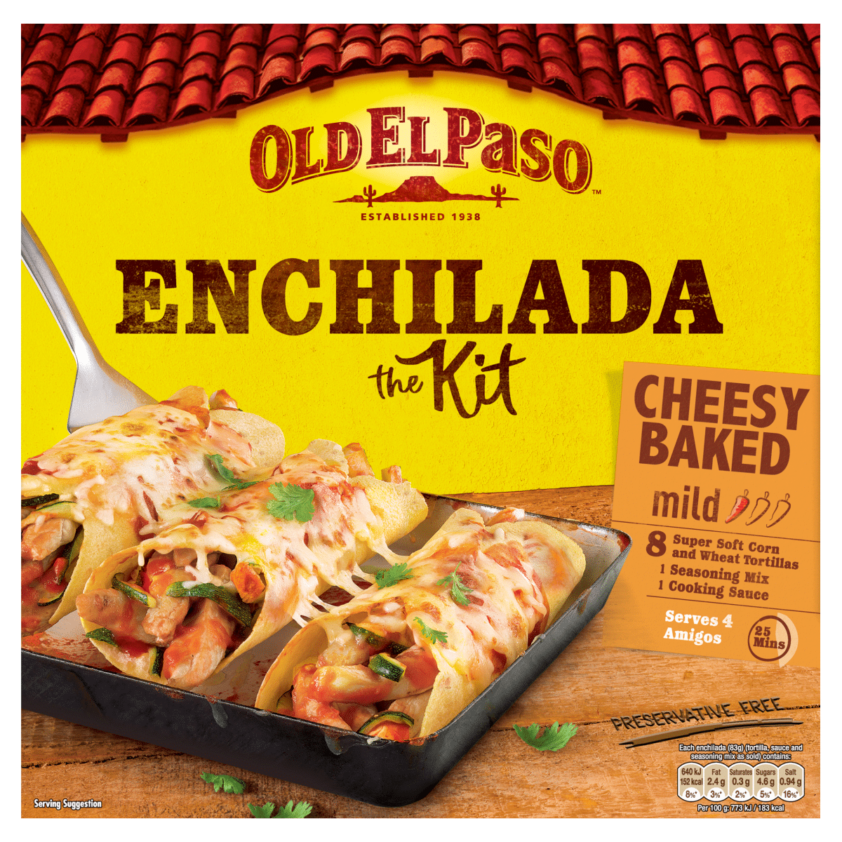 Old El Paso Cheesy Baked Enchilada Kit 663g