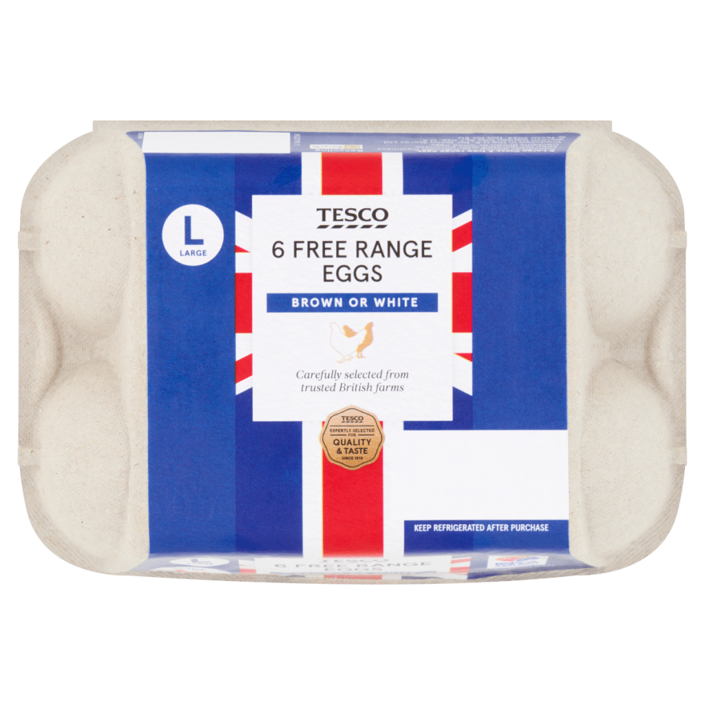 Tesco 6 Large Free Range Eggs