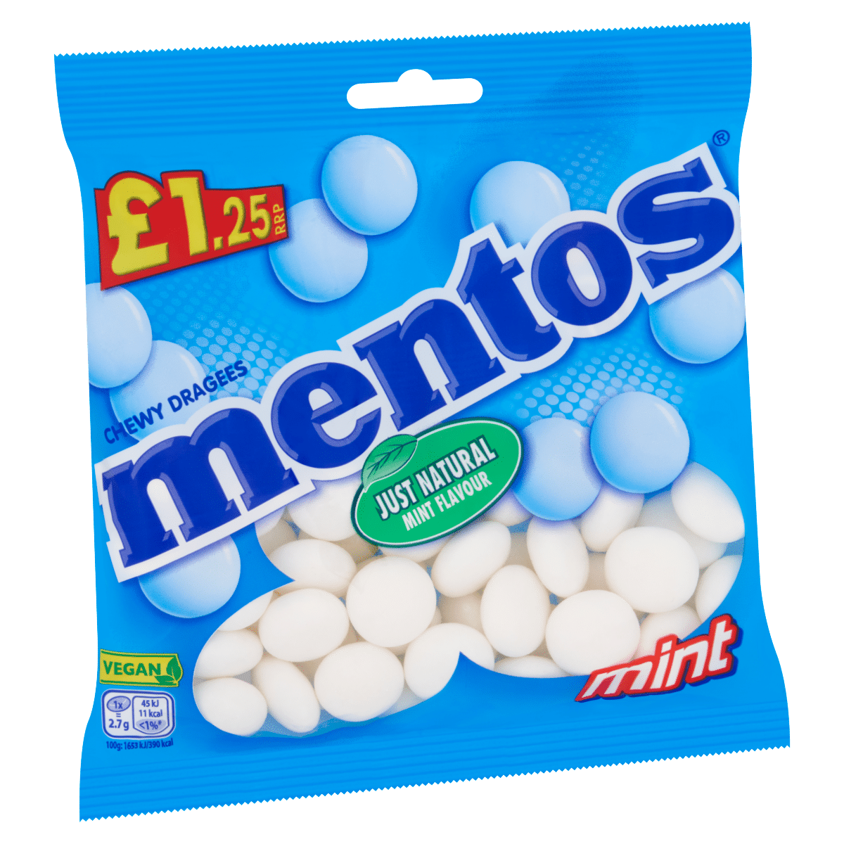 Mentos Chewy Dragees Mint Flavour 135g
