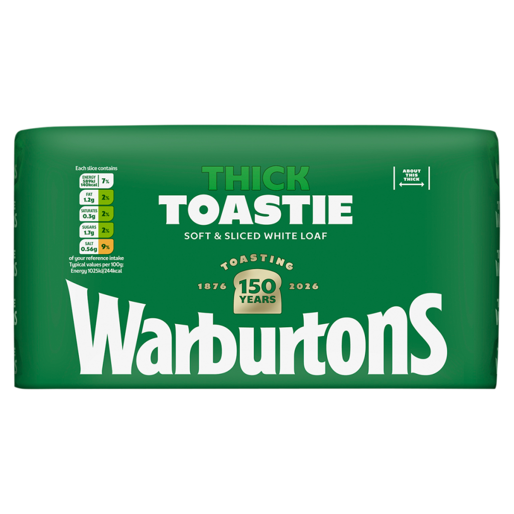 Warburtons Thick Toastie Soft & Sliced White Loaf 800g