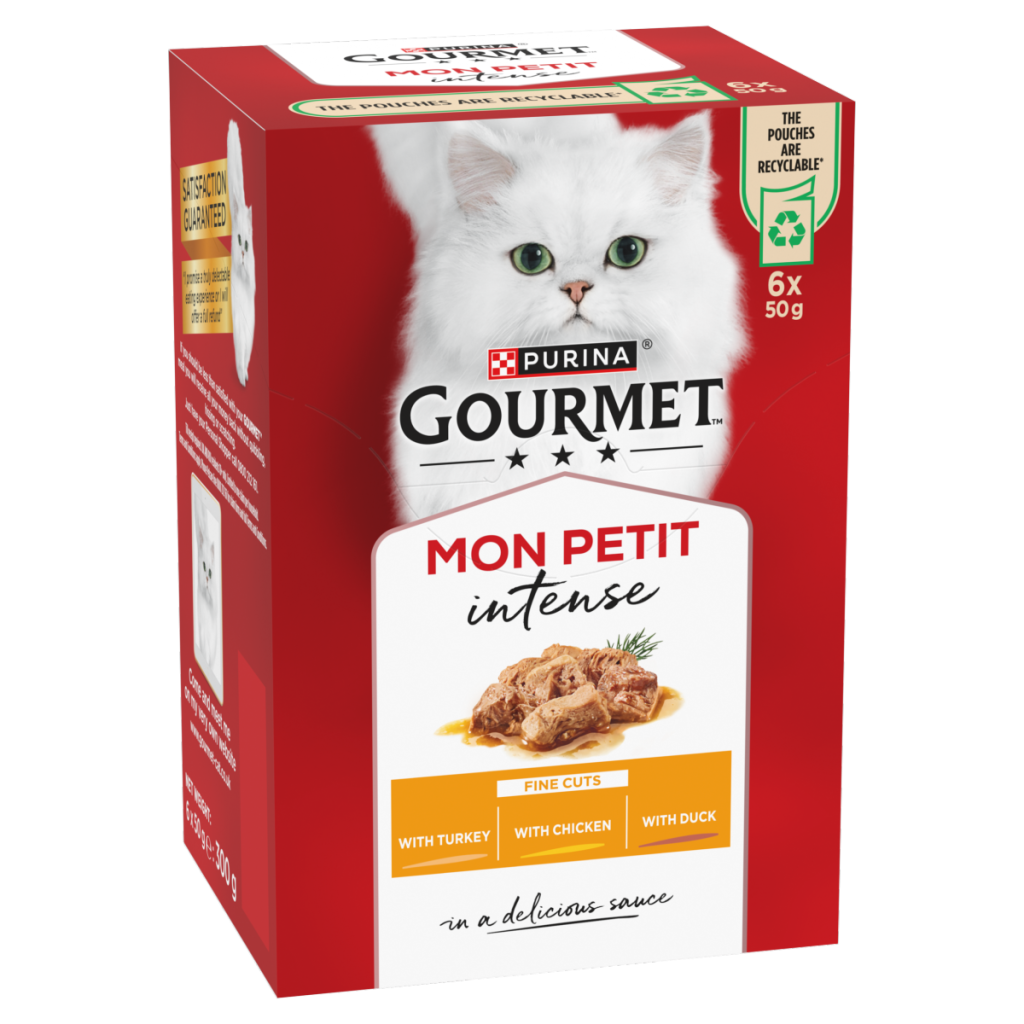 GOURMET Mon Petit Intense Duck, Chicken, Turkey Wet Cat Food 6x50g