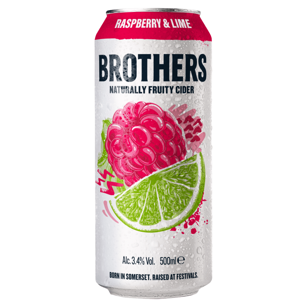 Brothers Raspberry & Lime Naturally Fruity Cider 500ml