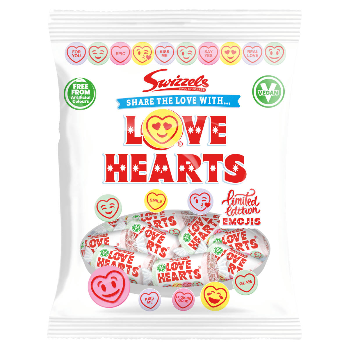 Swizzels Limited Edition Love Hearts Emojis 76g