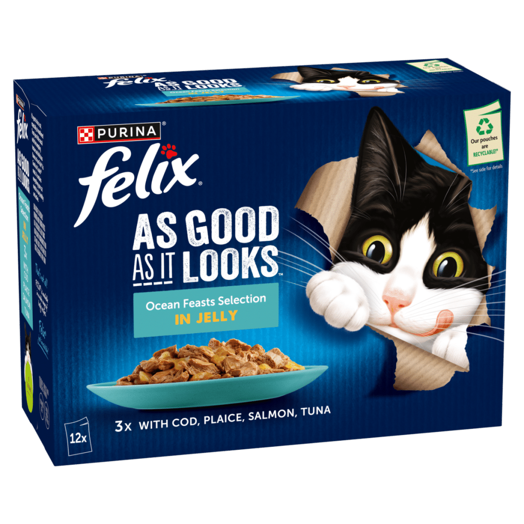 FELIX As Good As it Looks Ocean Feasts Wet Cat Food 12x85g