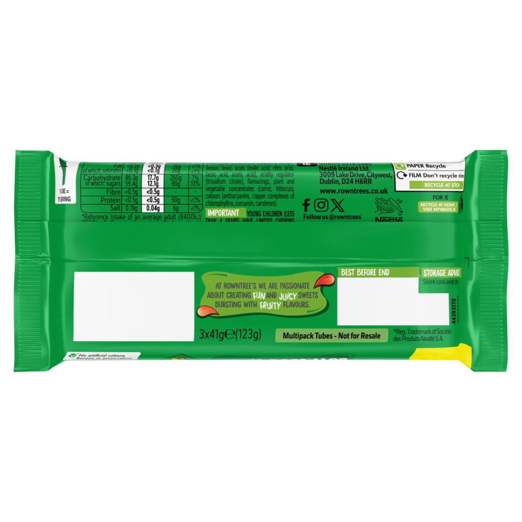 Rowntree’s Fruit Pastilles 3 x 41g (123g)