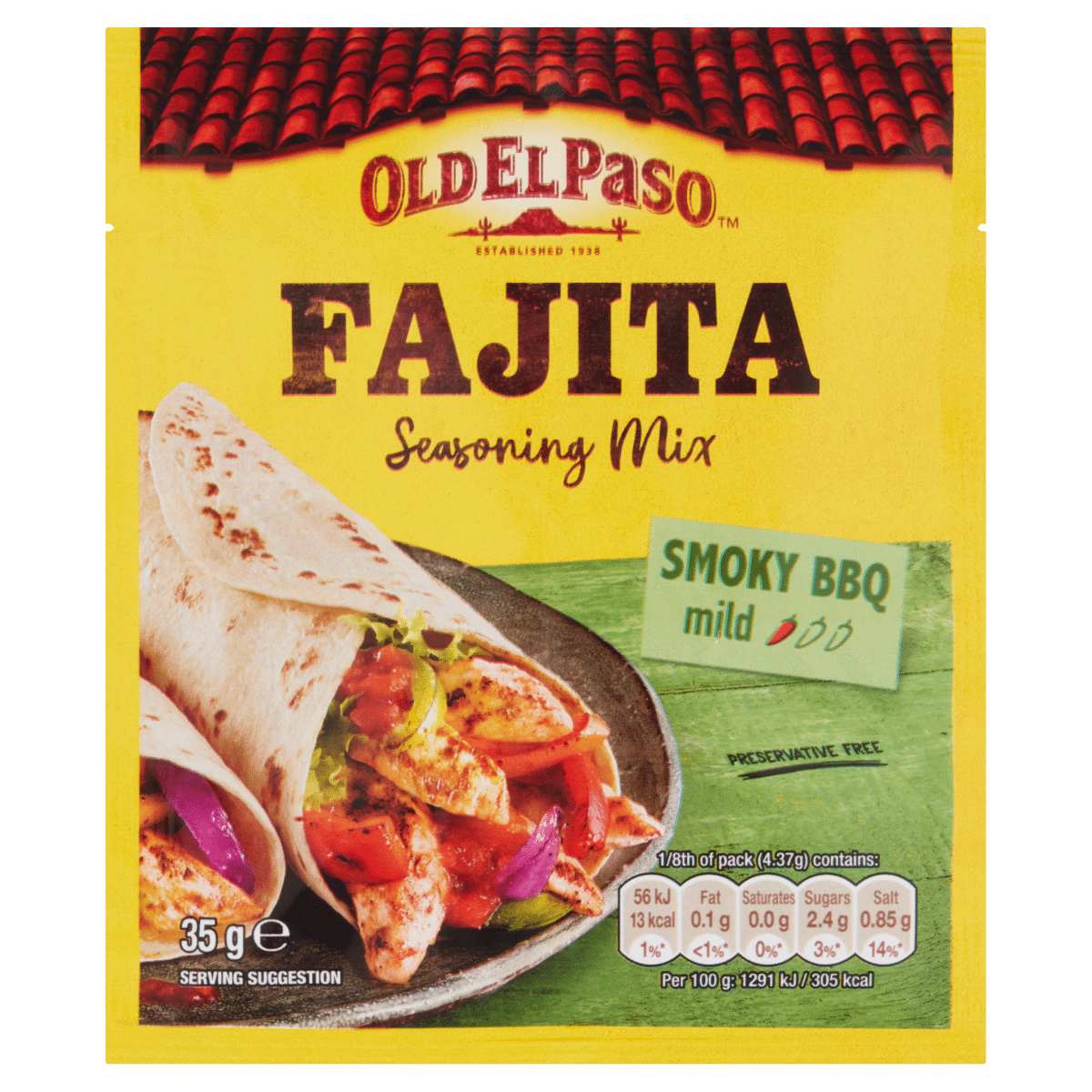 Old El Paso Fajita Seasoning Mix Smoky BBQ 35g