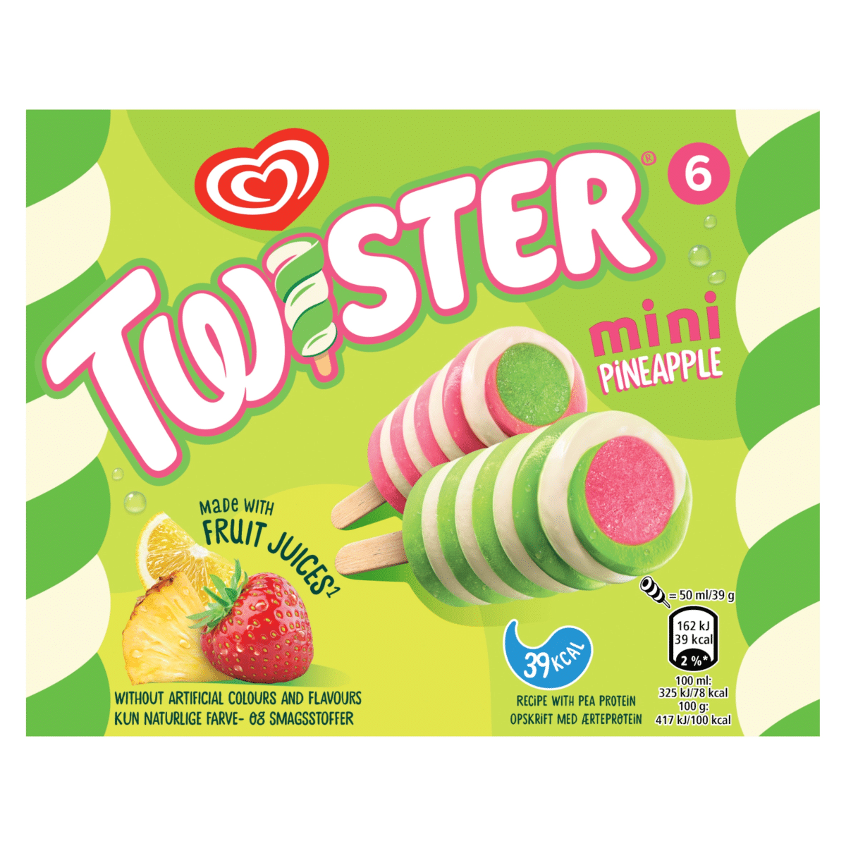 Heartbrand Twister Ice Lolly Mini Pineapple 6x 50 ml