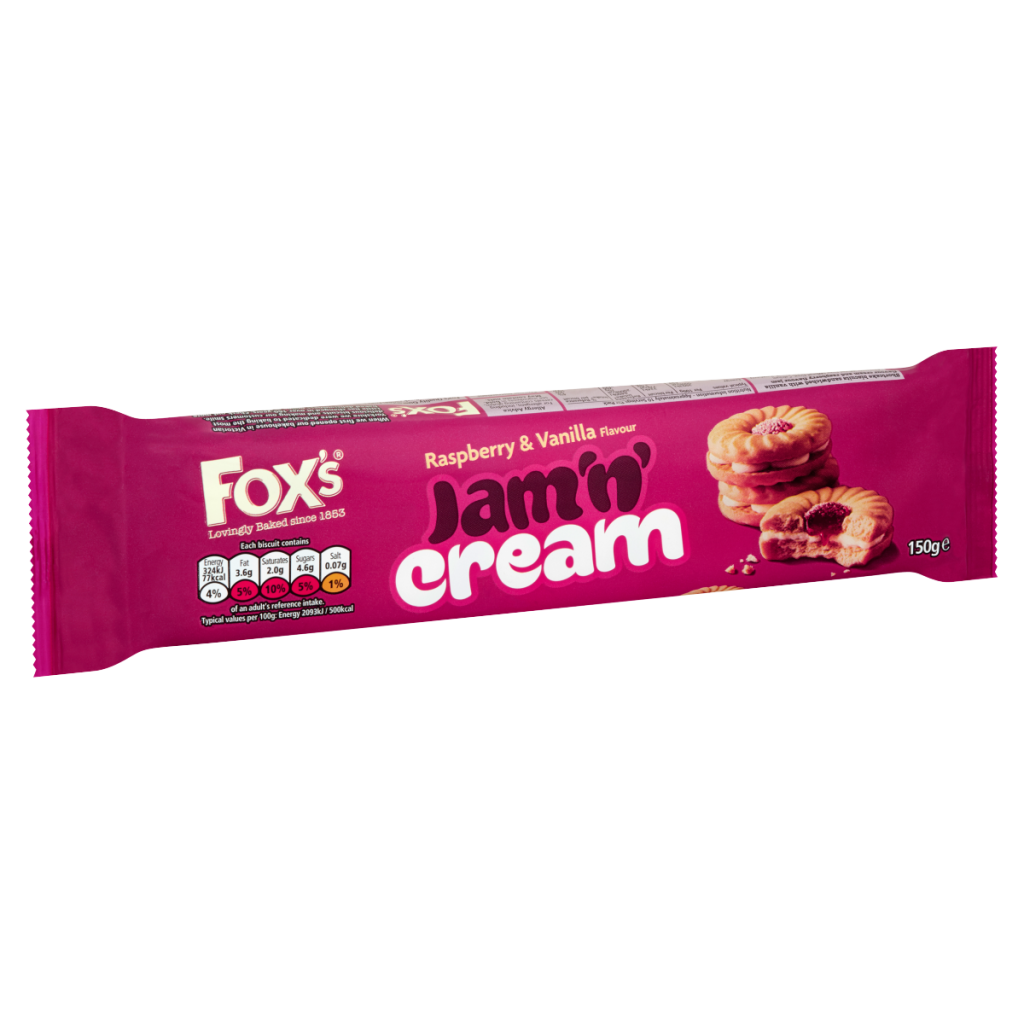 Fox’s Favourites Raspberry & Vanilla Jam ‘n’ Cream 150g