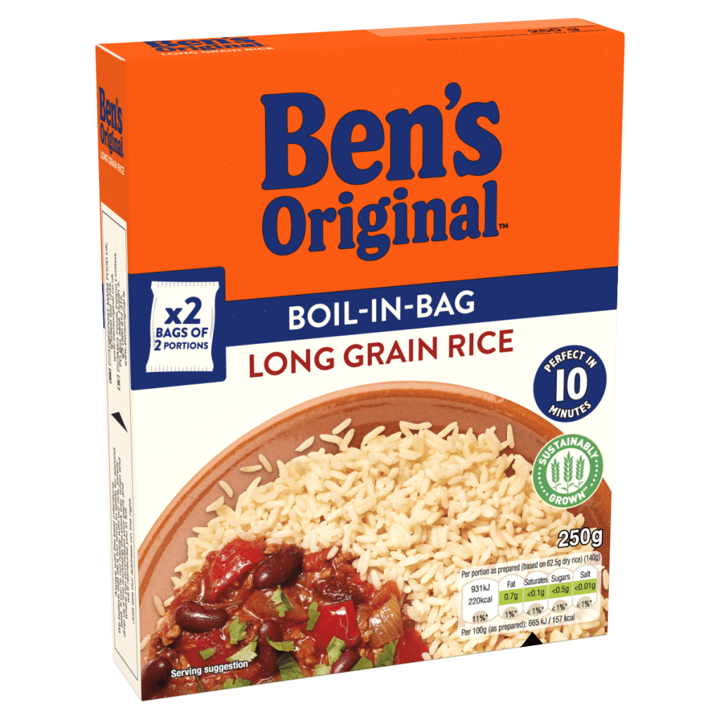 Bens Original Boil In Bag Long Grain Rice 2 x 125g
