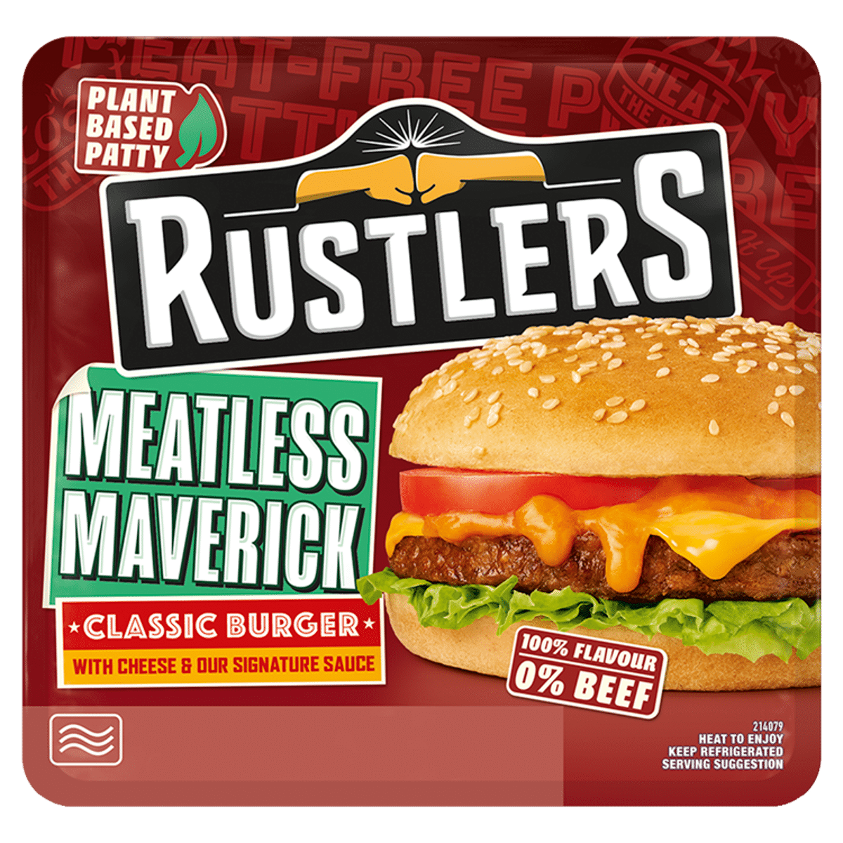 Rustlers Meatless Maverick Classic Burger 196g
