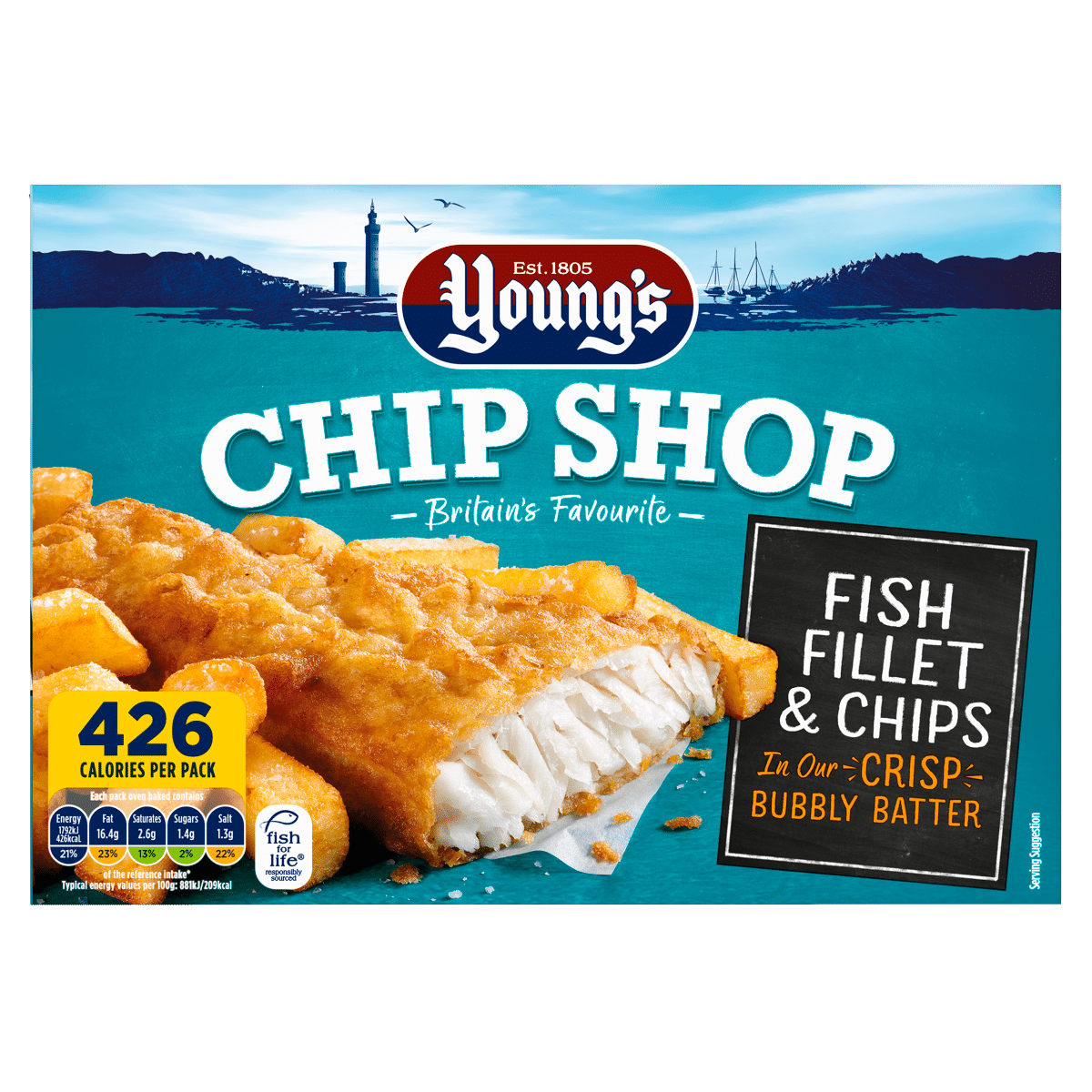 Young’s Chip Shop Fish Fillet & Chips 300g
