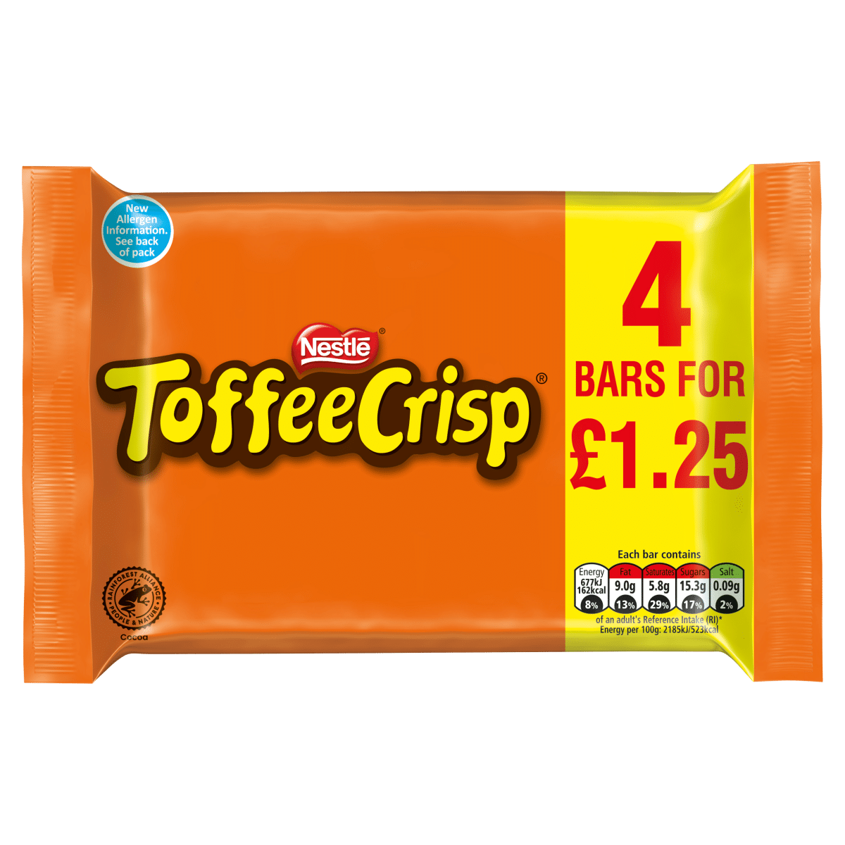Toffee Crisp Bars 4 x 31g (124g)