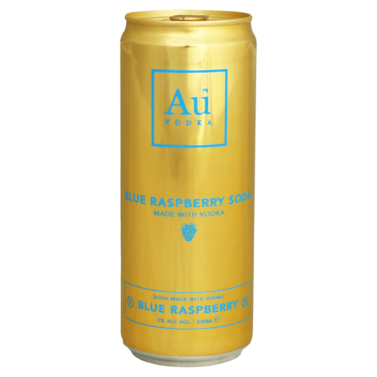 Au Vodka Blue Raspberry Soda Made with Vodka 330ml