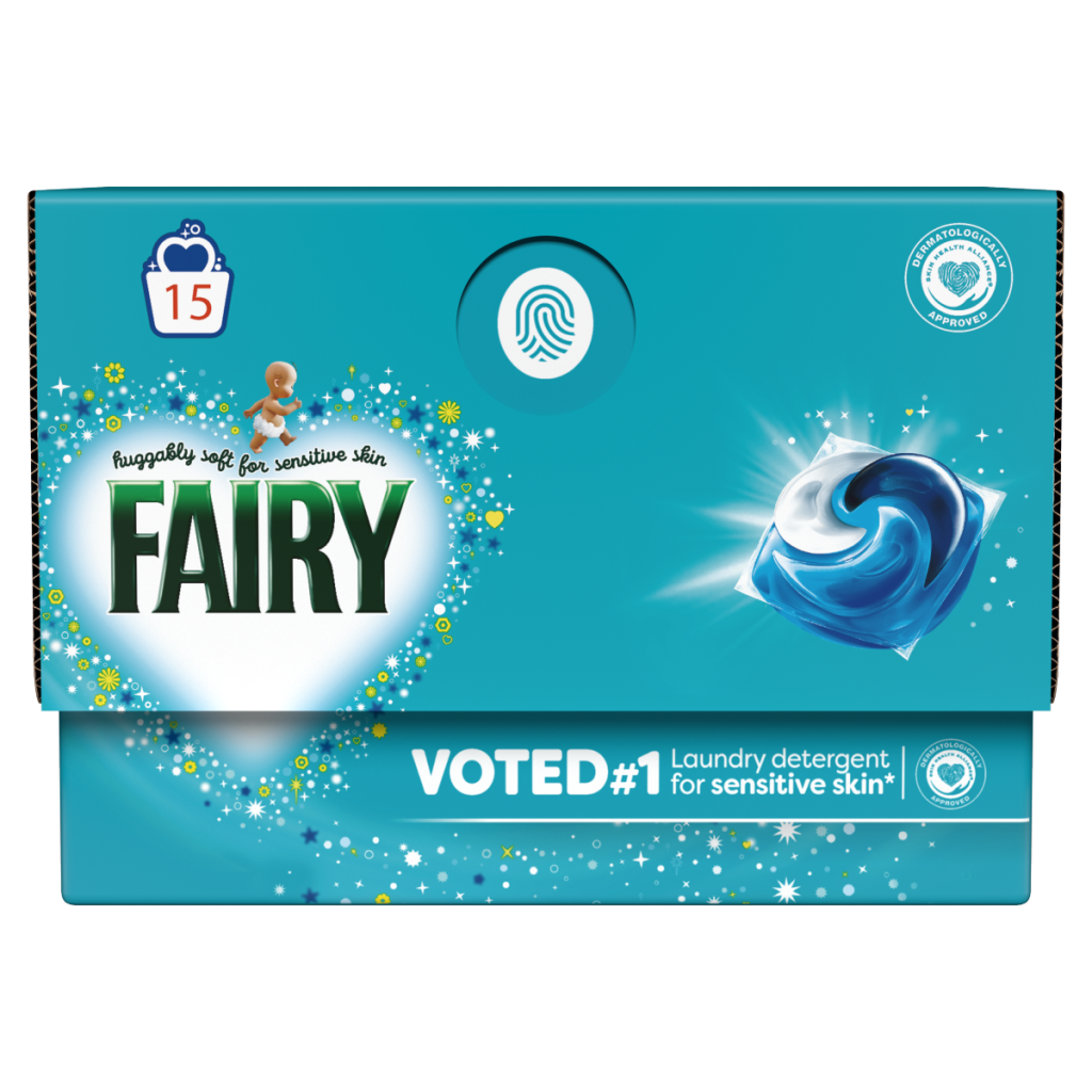 Fairy Non Bio Washing Liquid Pods, For Sensitive Skin 15 Washes