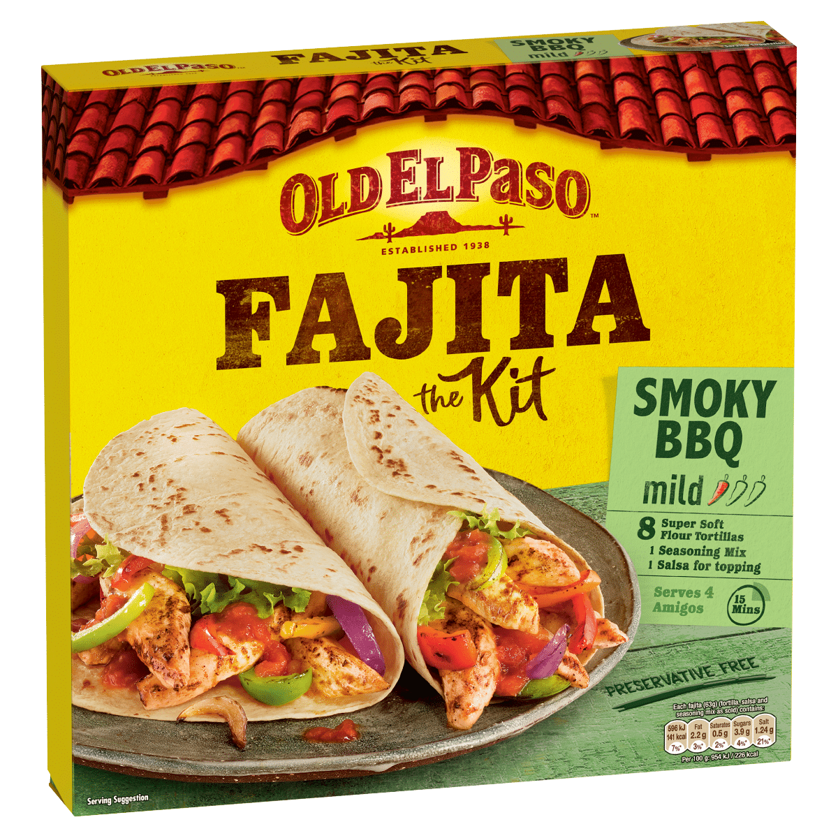 Old El Paso Smoky BBQ Fajita Kit 500g