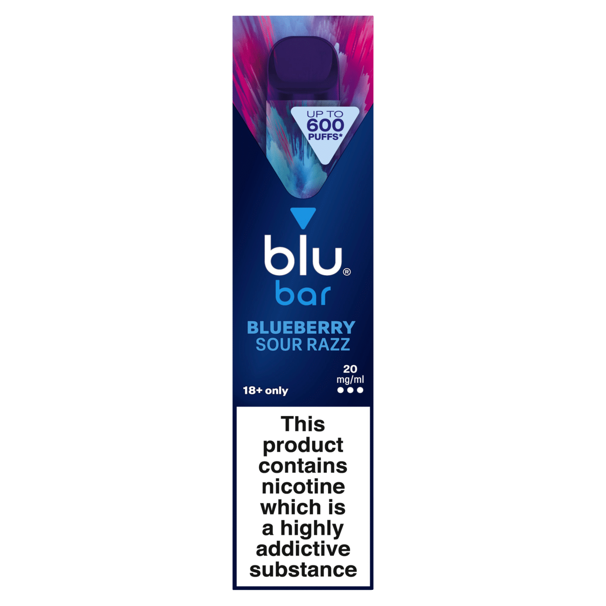 blu bar Blueberry Sour Razz Disposable Vape 20mg/ml