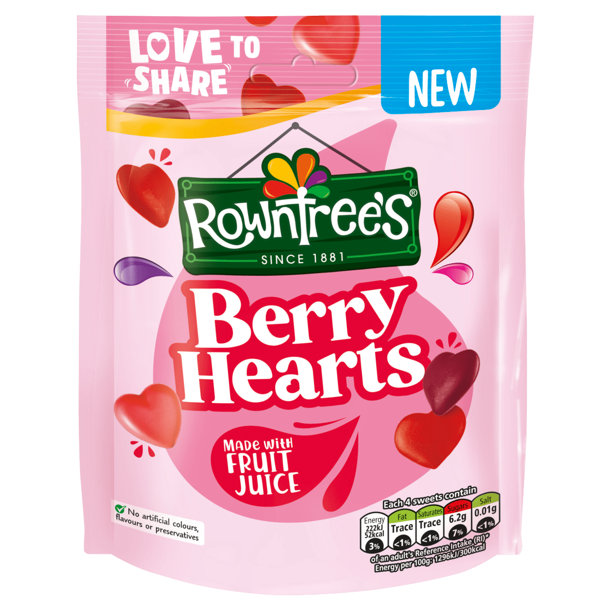 Rowntree’s Berry Hearts 115g
