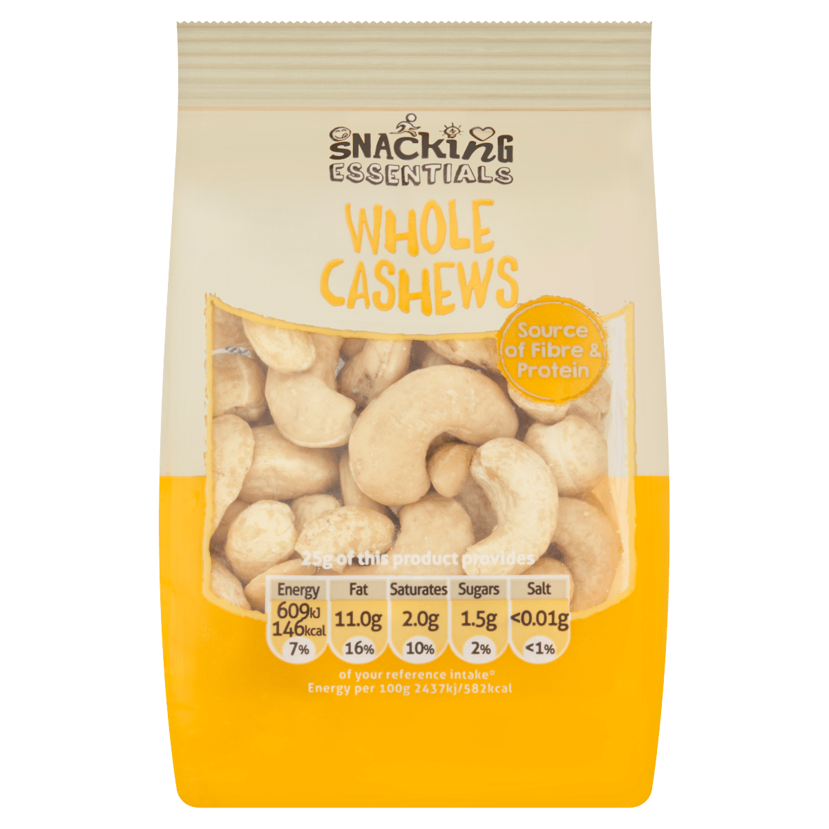 Snacking Essentials Whole Cashews 80g