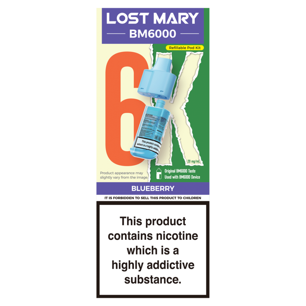Lost Mary BM6000 Blueberry Refillable Pod Kit 20mg/ml