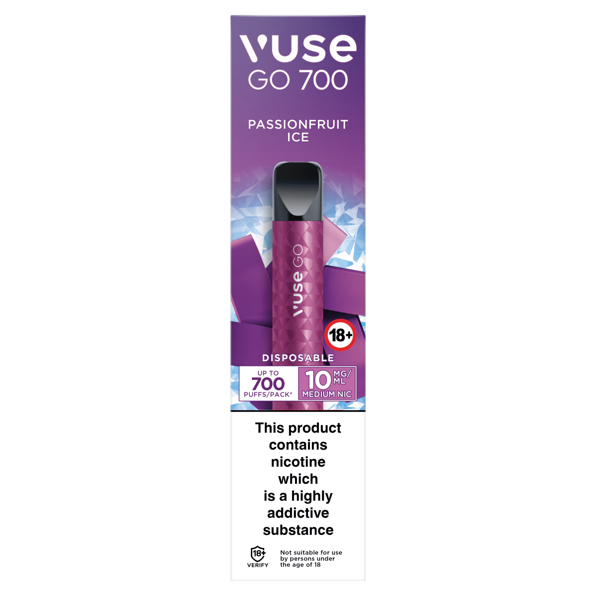 Vuse Go 700 Passionfruit Ice Disposable 10mg/ml