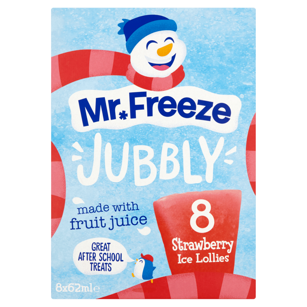 Mr. Freeze Jubbly Strawberry Ice Lollies 8 x 62ml