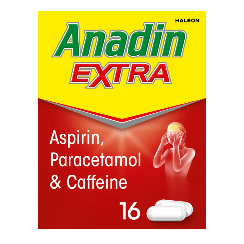 Anadin Extra Aspirin, Paracetamol, & Caffeine Caplets, 16s
