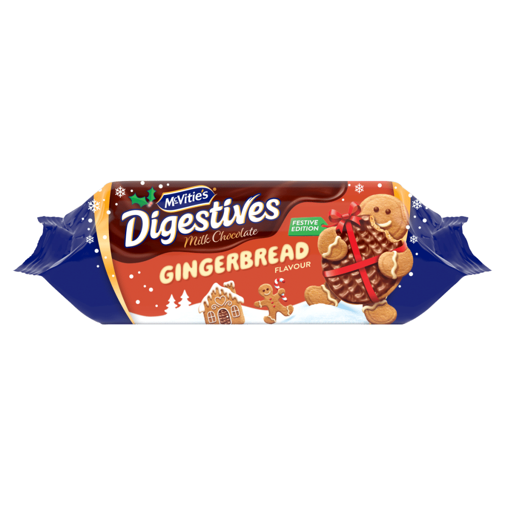 McVitie’s Digestives Festive Edition Gingerbread Flavour Milk Chocolate 266g