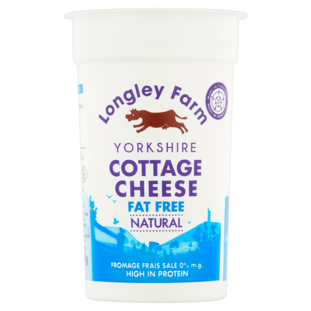 Longley Farm Yorkshire Fat Free Natural Cottage Cheese 250g