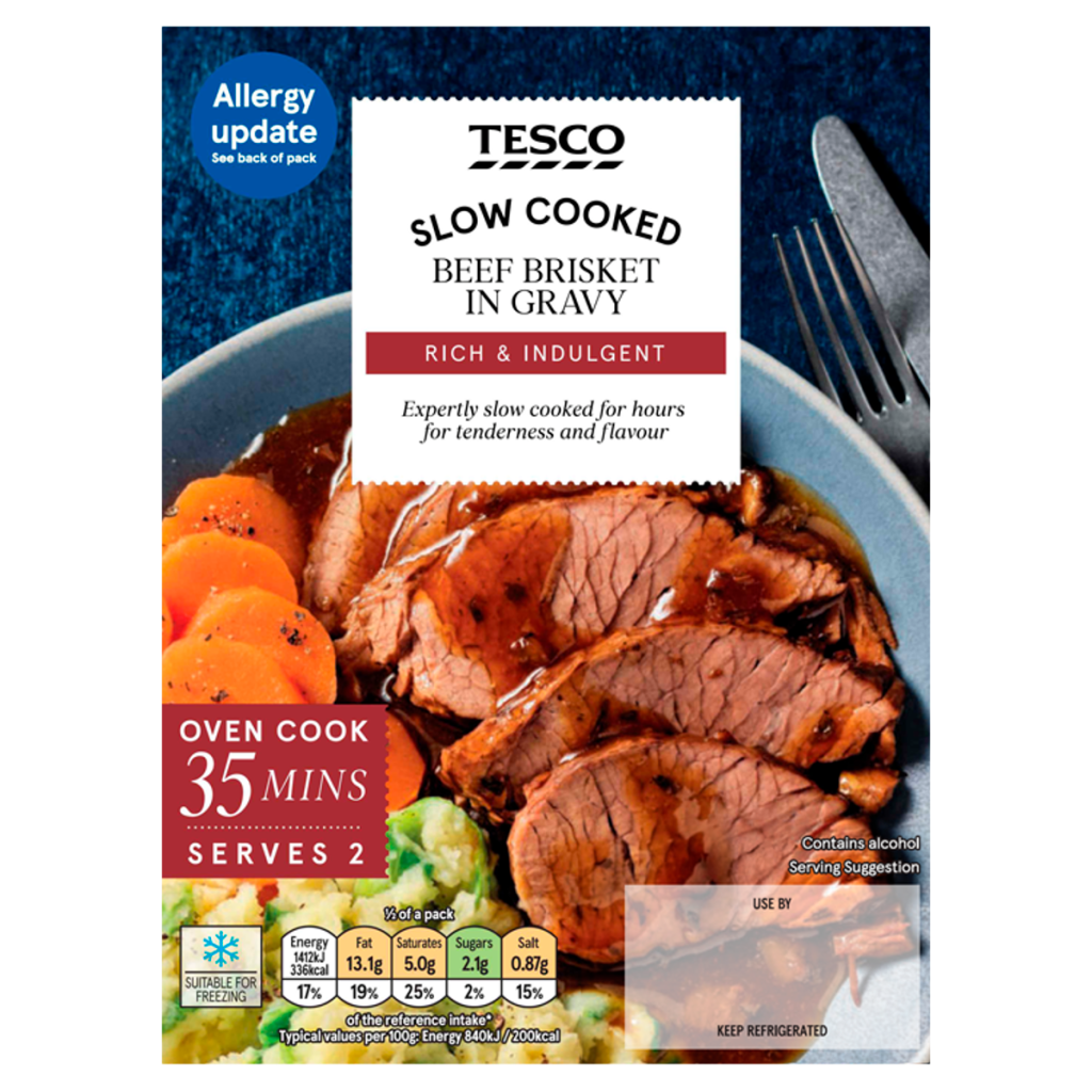 Tesco Slow Cooked Beef Brisket in Gravy 380g