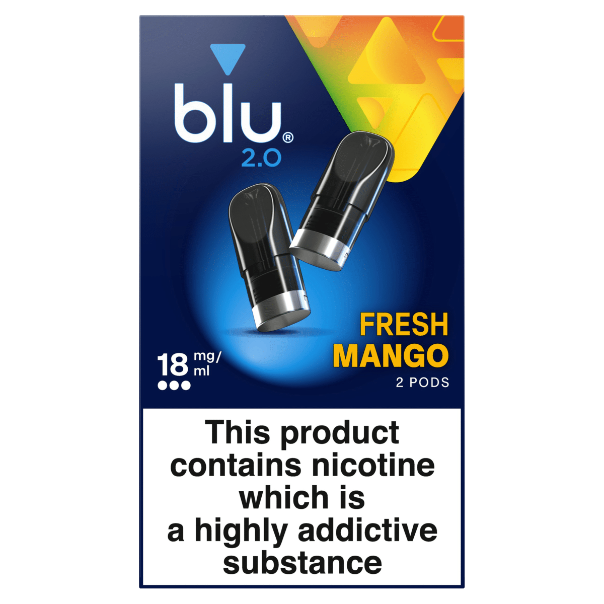 blu 2.0 Fresh Mango Vape Pods 18mg/ml 2 x 1.9ml