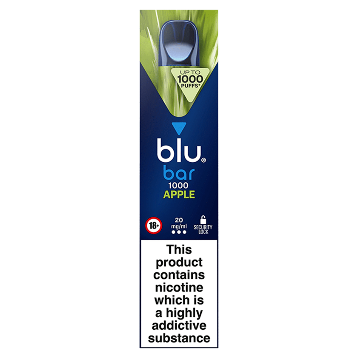 blu bar 1000 Apple Disposable Vape 20mg/ml