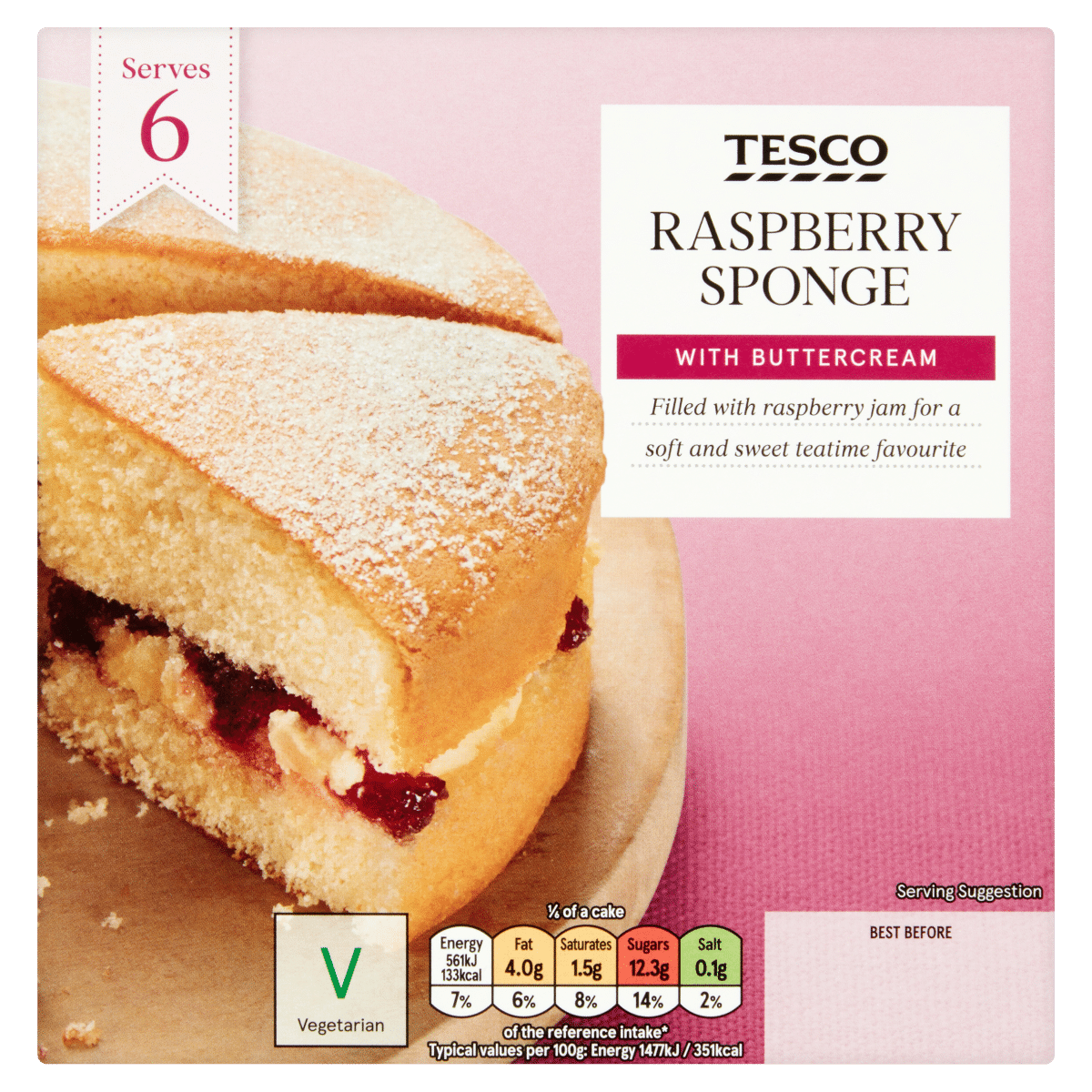 Tesco Raspberry Sponge