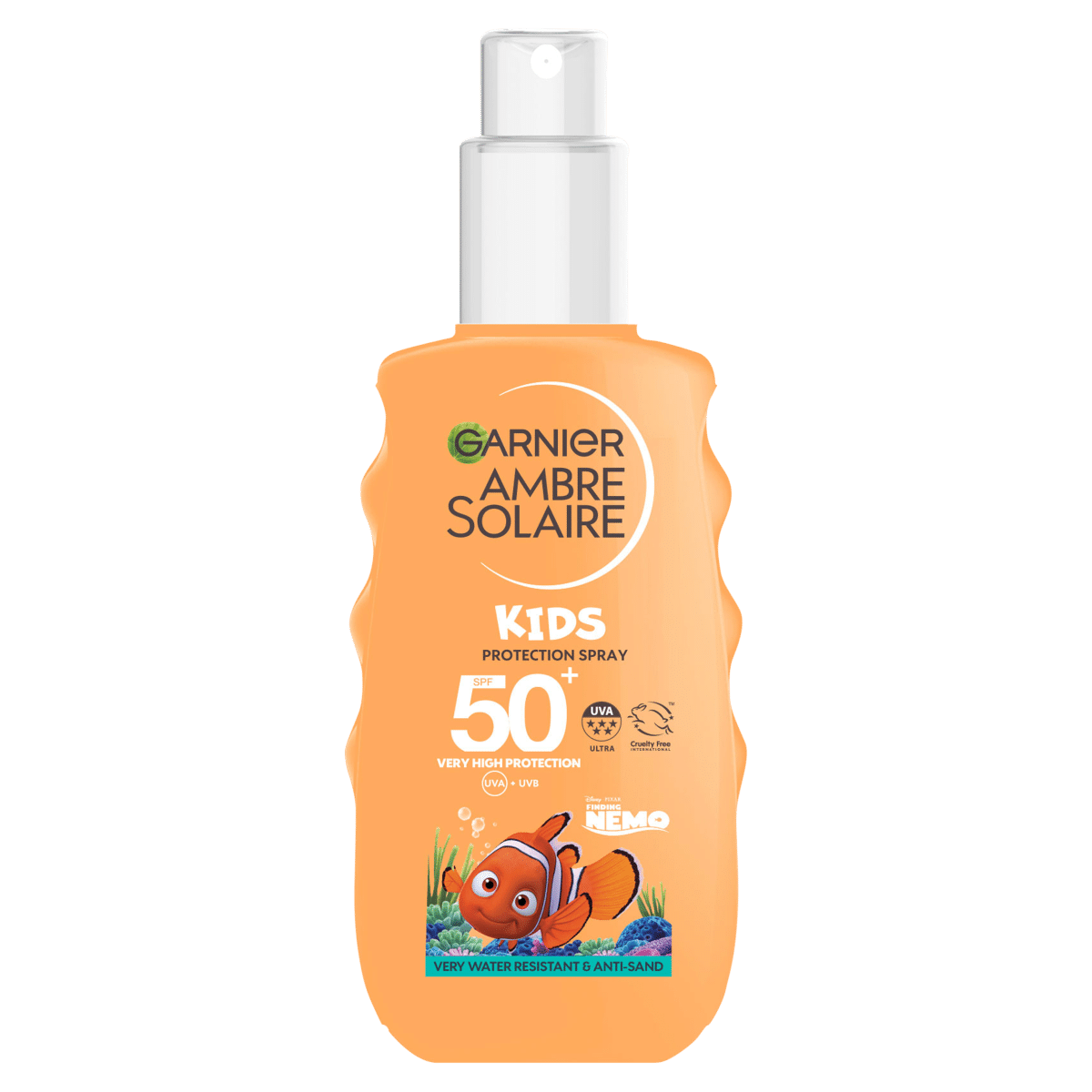 Garnier Ambre Solaire SPF 50+ Kids Sun Cream Spray, Water & Sand Resistant 150ml