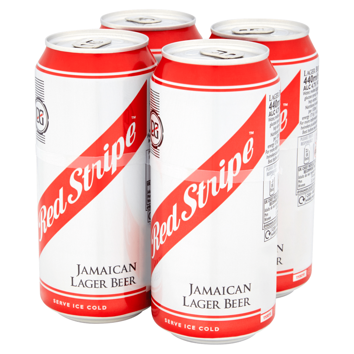 Red Stripe Jamaica Lager Beer 4 x 440ml Cans