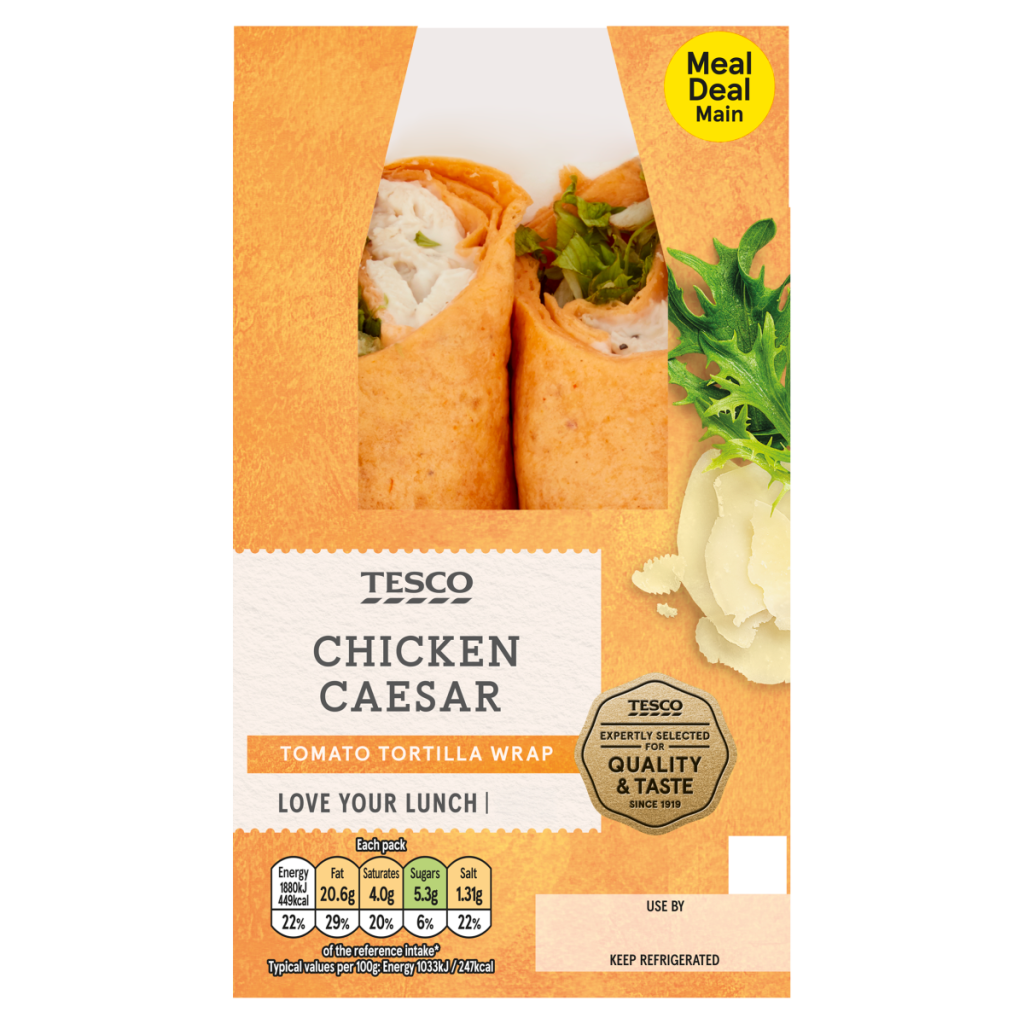 Tesco Chicken Caesar Tomato Tortilla Wrap