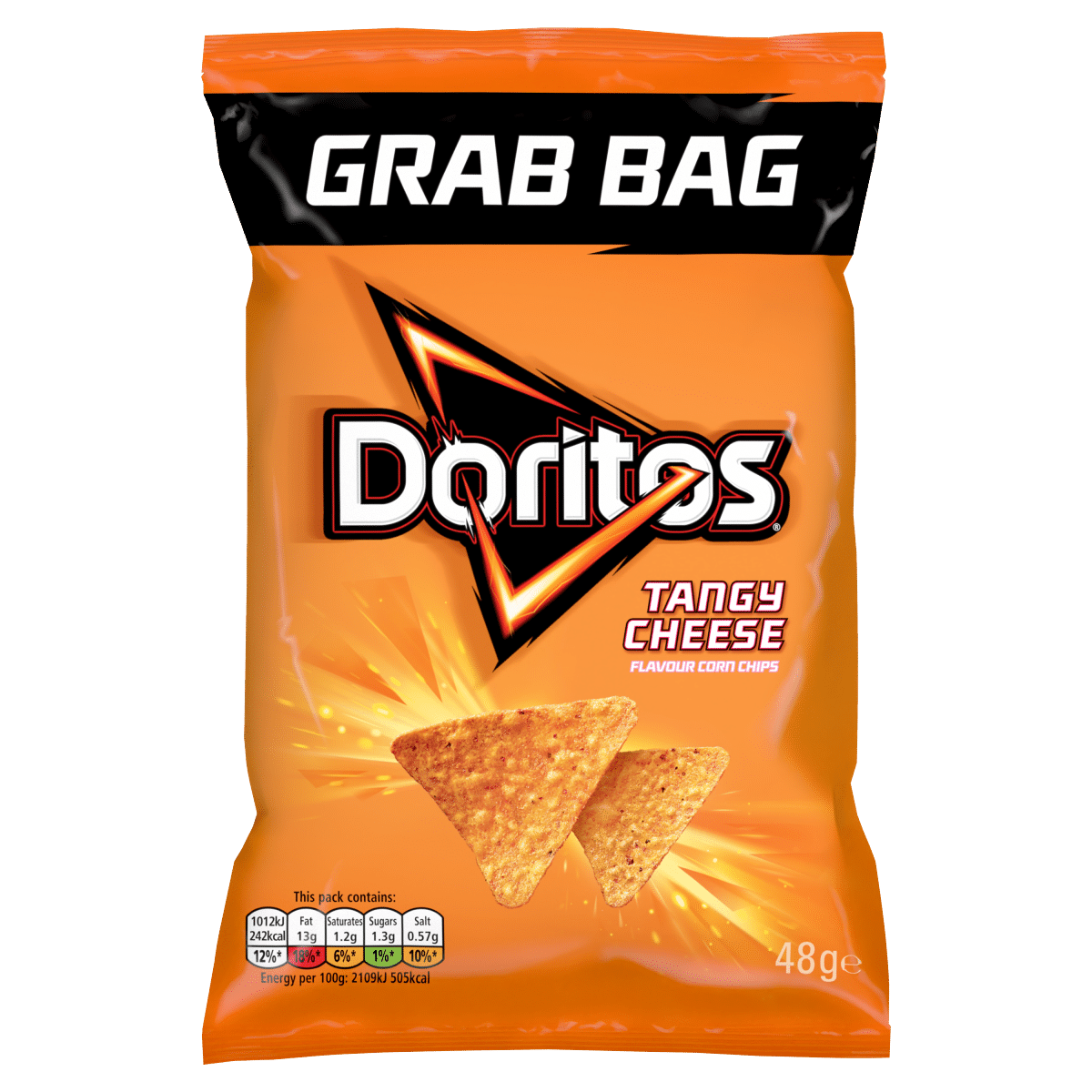 Doritos Tangy Cheese Tortilla Chips Crisps 48g