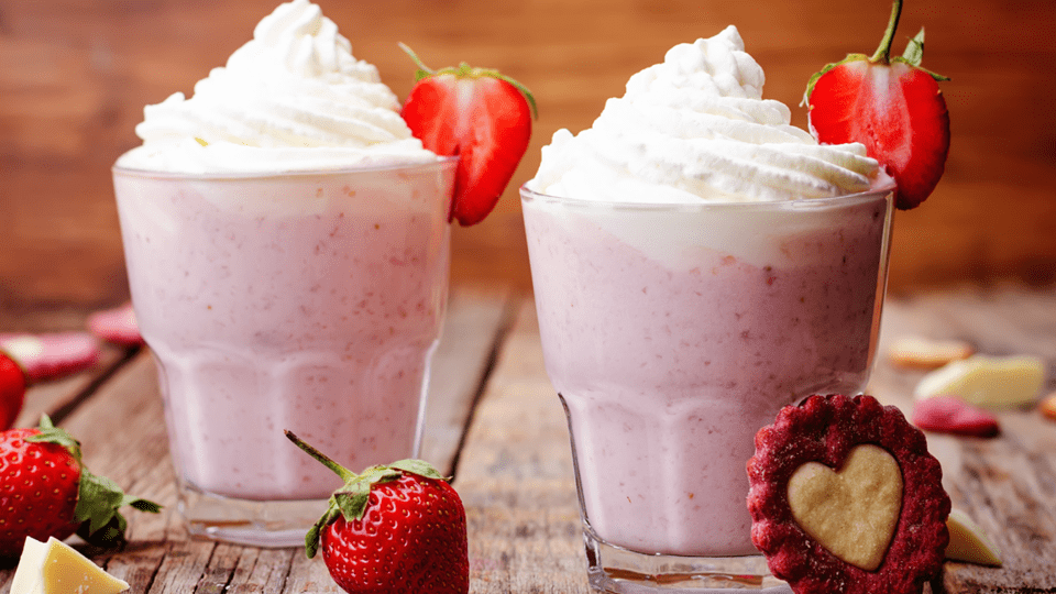 Strawberries and Cream Milkshake