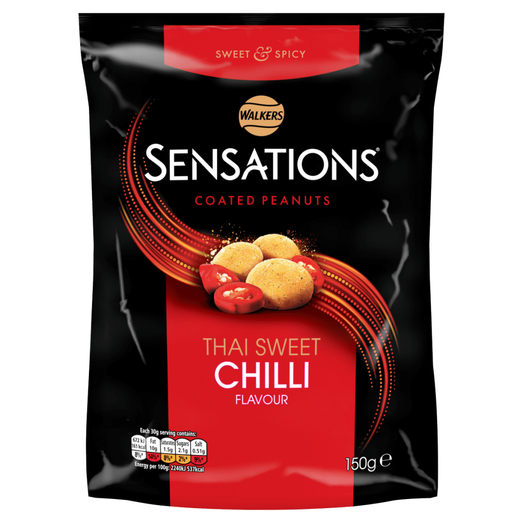Walkers Sensations Thai Sweet Chilli Coated Sharing Peanuts 150g