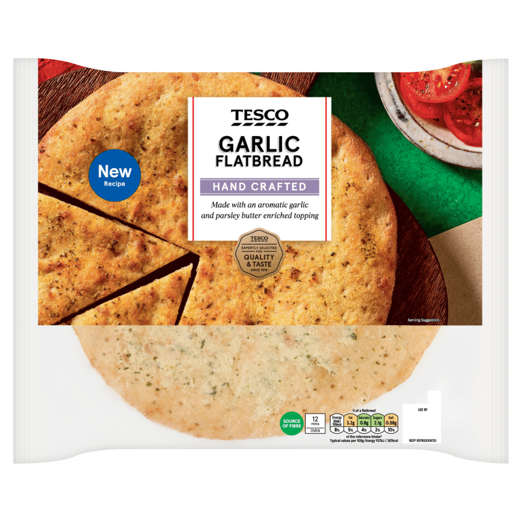 Tesco Garlic Flatbread 255g