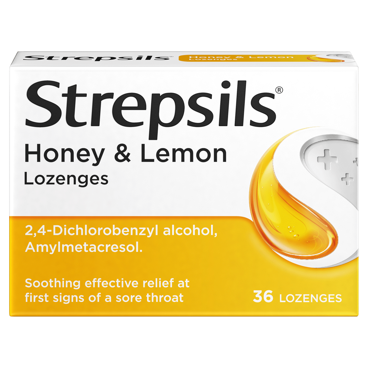 Strepsils Honey & Lemon Lozenges x36 for Sore Throat
