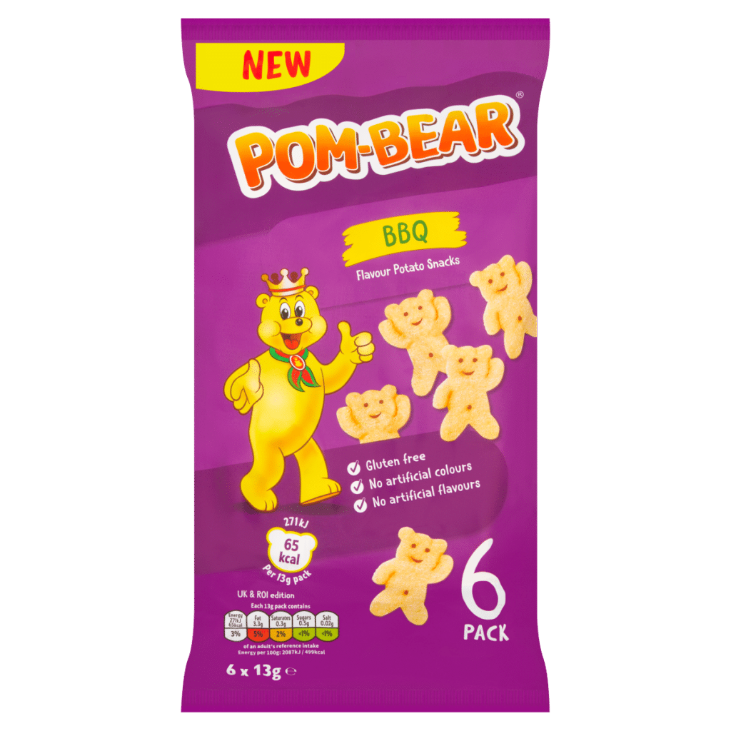 Pom-Bear BBQ Flavour Potato Snacks 6 x 13g