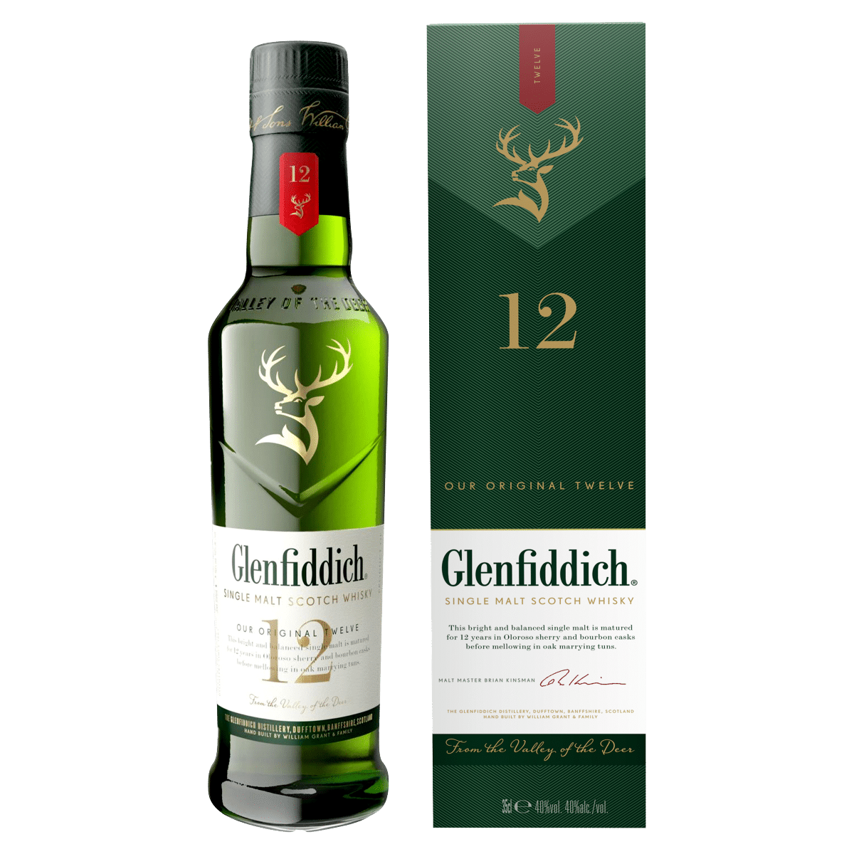 Glenfiddich 12 Year Old Single Malt Scotch Whisky 35cl