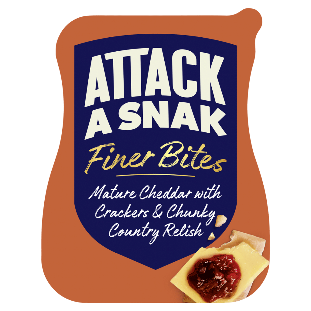 Attack a Snak Finer Bites Mature Cheddar with Crackers & Chunky Country Relish 72g