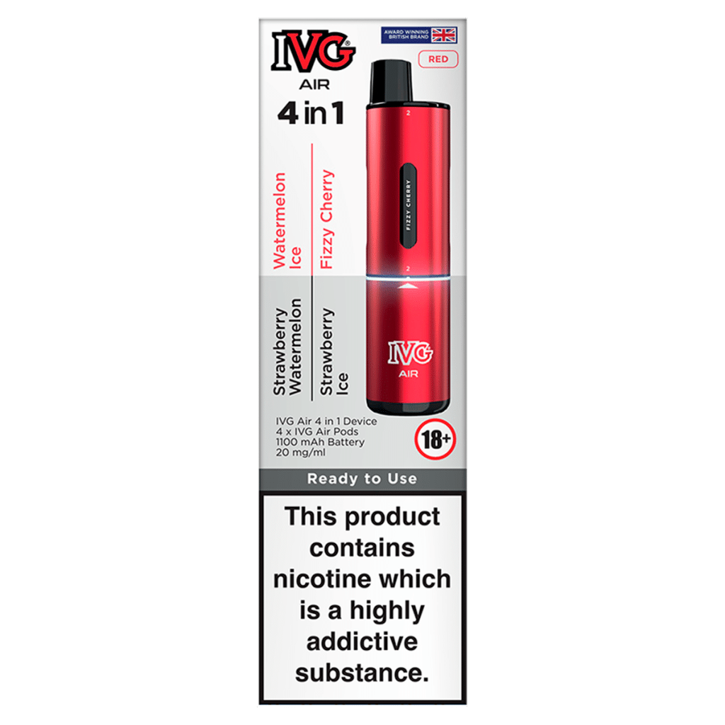 IVG Air 4 in 1 Red Strawberry Watermelon Strawberry Ice Watermelon Ice Fizzy Cherry 20 mg